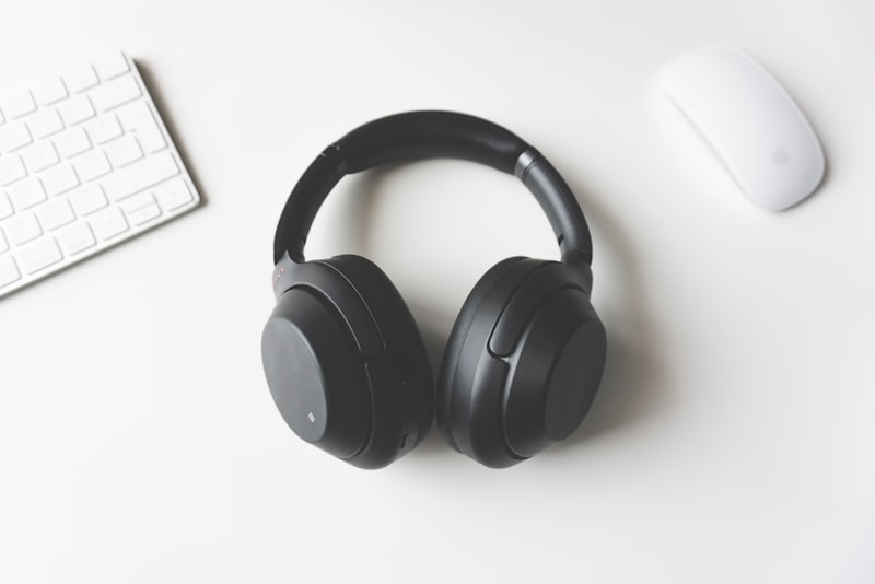 Wired and wireless headphones side by side